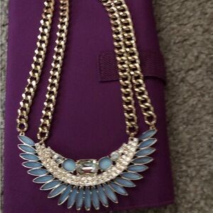 Park Lane Gold and Light Blue Necklace